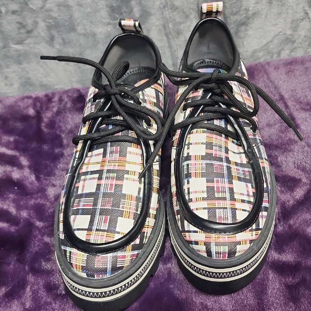 Circus by Sam Edelman Multicolor Plaid Platform Shoes